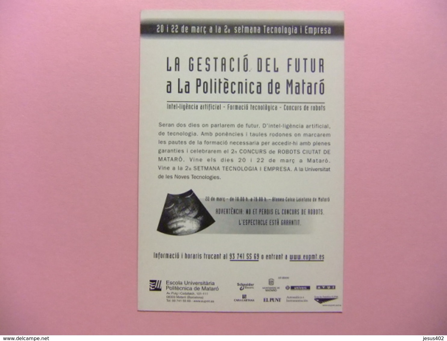 POSTAL PUBLICITARIA - ENCARA NO HA NASCUT I TOTHOM JA PARLA D'ELL (LA GESTACIÓ DEL FUTUR) - Publicidad