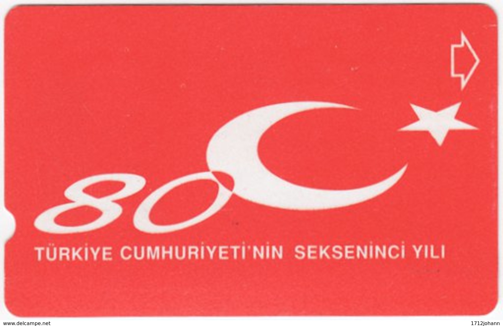 TURKEY C-212 Magnetic Telekom - Symbols Of Turkey - Used - Turkey