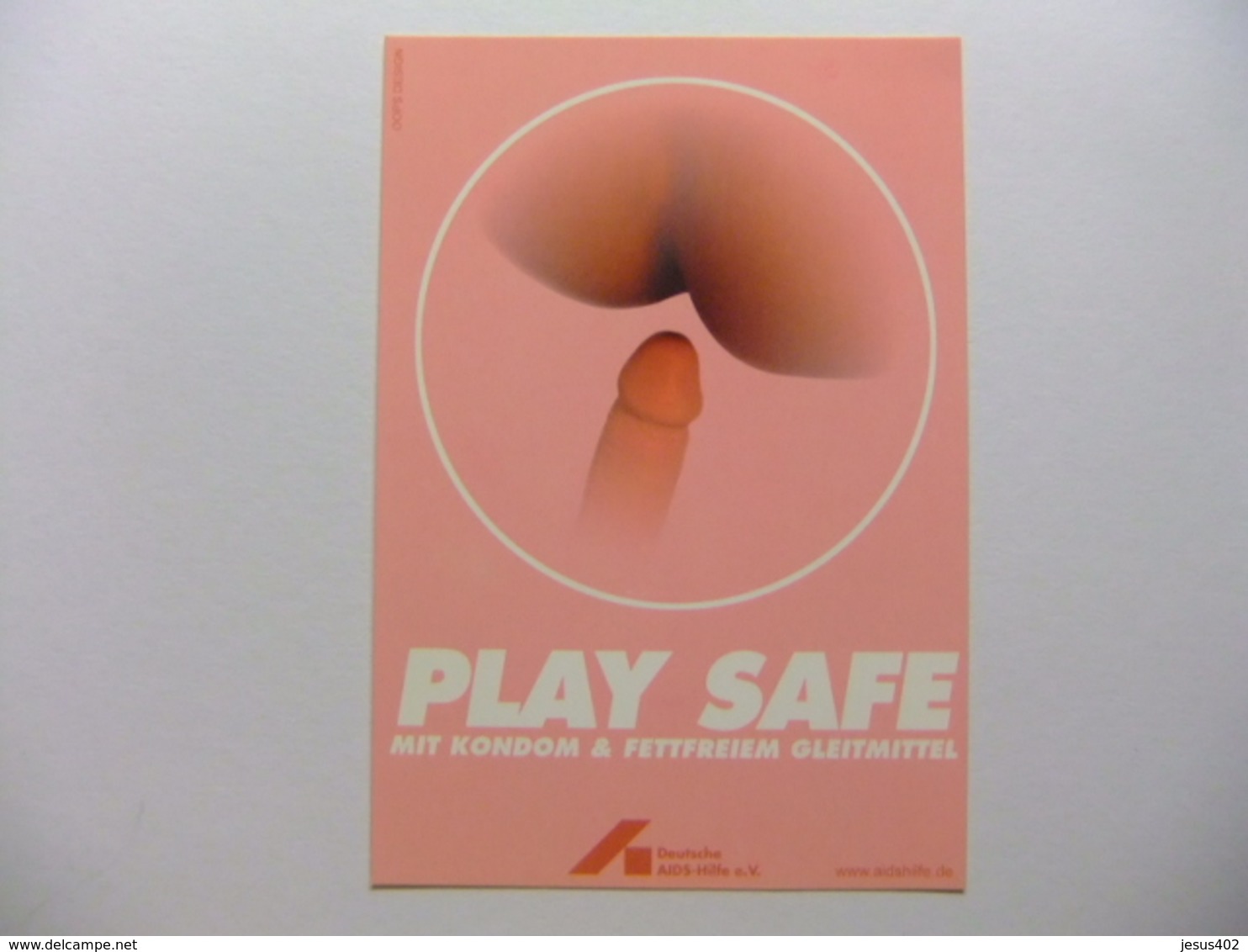 PREVENCION CONTRA EL VIH SIDA AIDS - PLAY SAFE  MIT KONDOM & FETTFREIEM GLEITMITTEL. Postal - Health