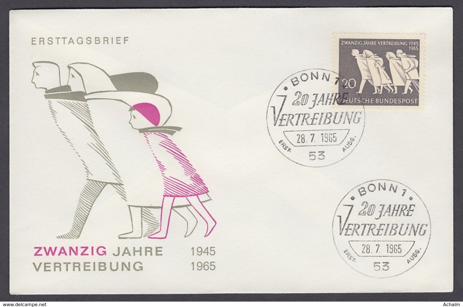 Germany-BRD FDC 1965 - MiNr. 479 - 20 Jahre Vertreibung (F) - Other & Unclassified