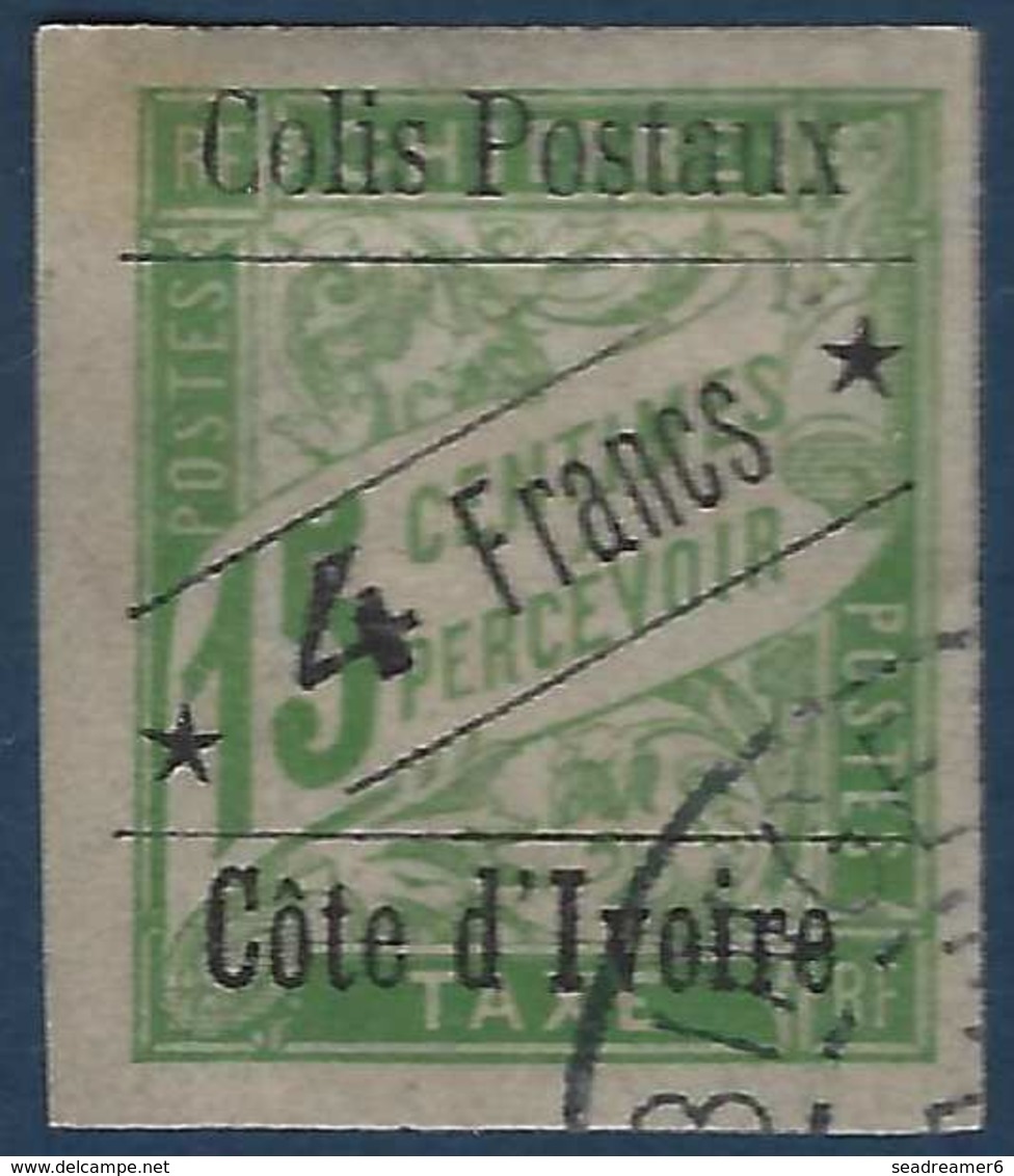 France Colonies Cote D'Ivoire Colis Postaux N°9 Ob, Tres Frais Signé REINE - Used Stamps