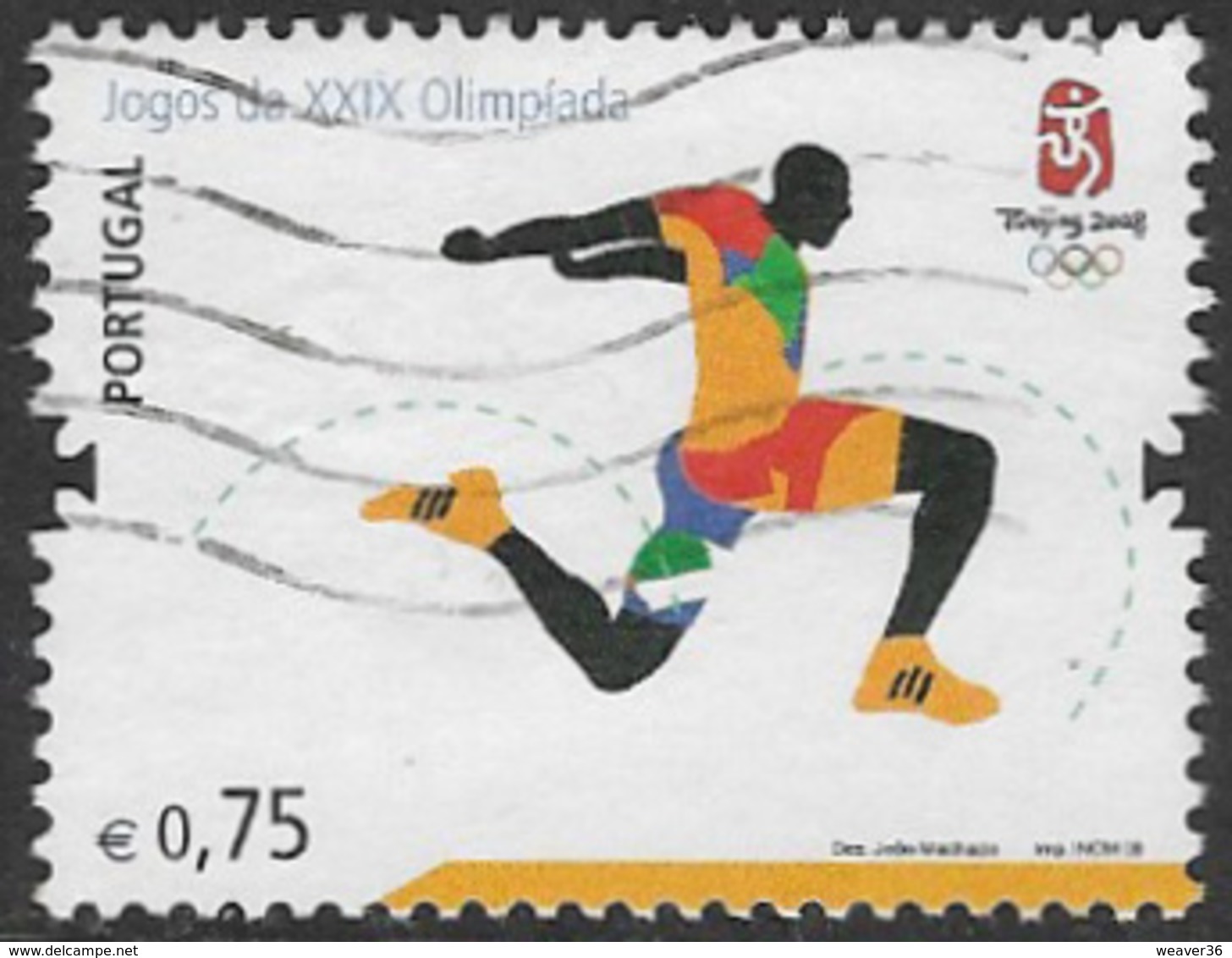 Portugal SG3555 2008 Sporting Events (2nd Issue) Olympic Games, Beijing 75c Good/fine Used [40/32457/6D] - Used Stamps