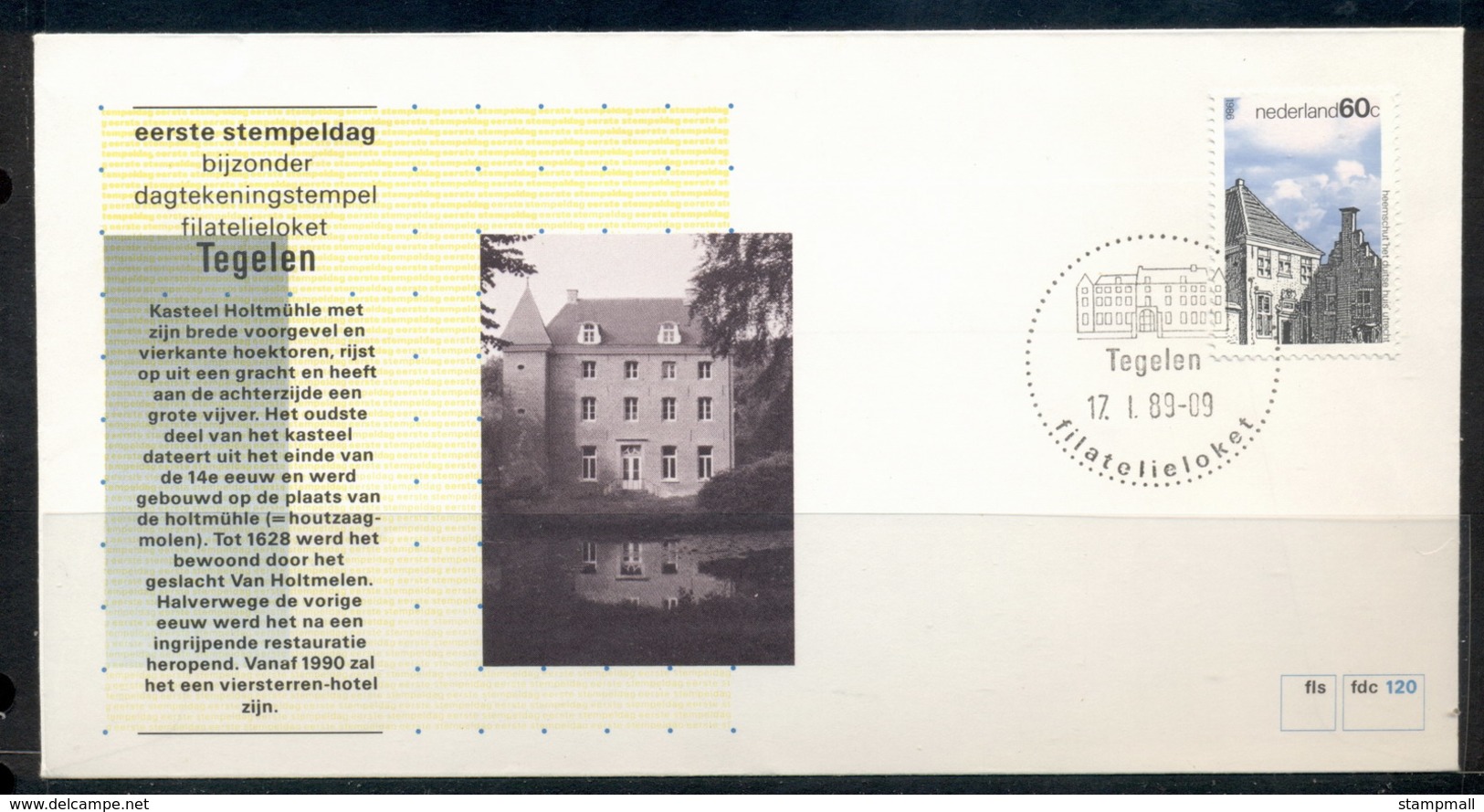 Netherlands 1989 #120 Town Cancel Tegelen FDC - FDC