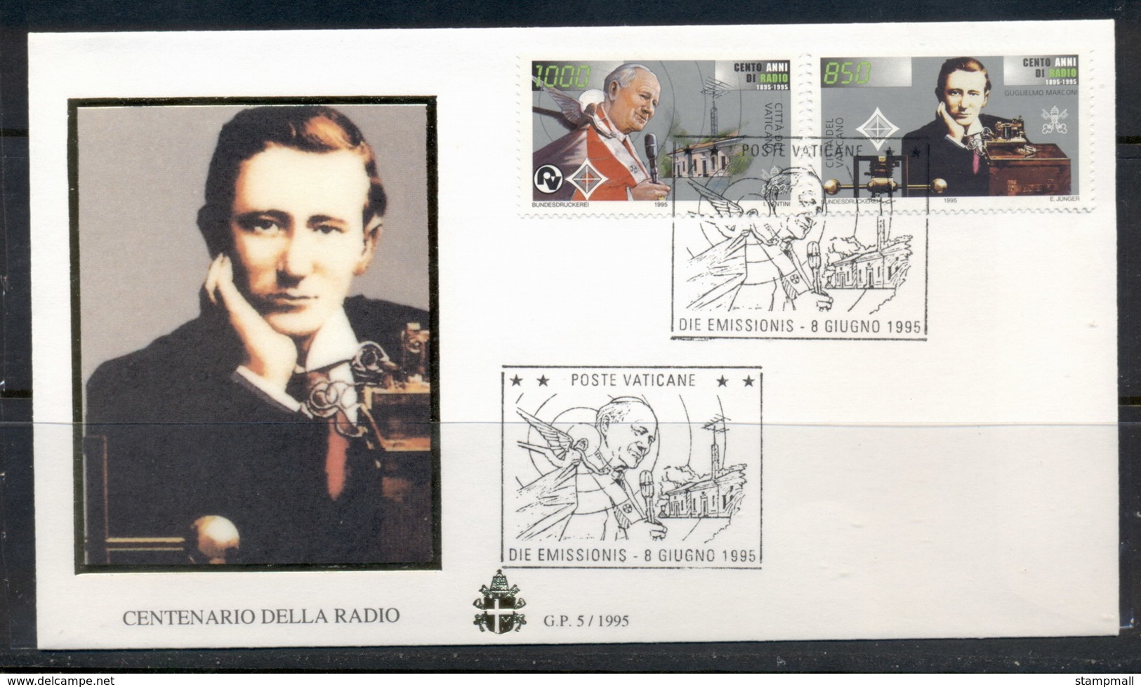 Vatican 1995 Radio Cent. FDC - FDC