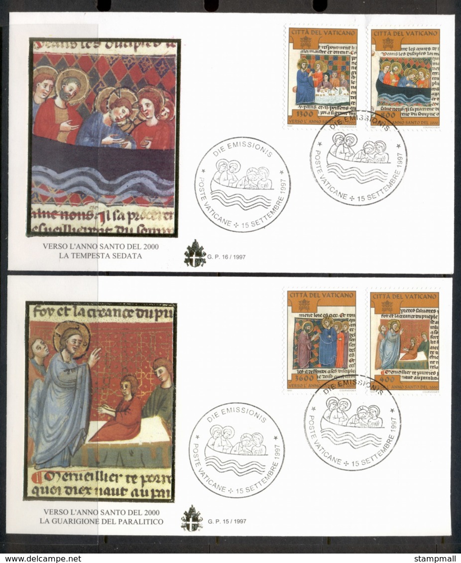 Vatican 1997 Illustrations Of Christ's Miracles 2x FDC - FDC