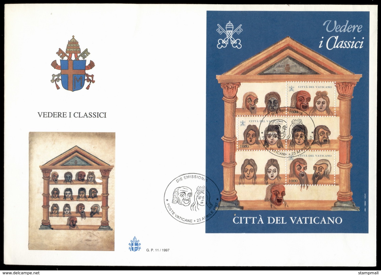 Vatican 1997 Looking At The Classics Museum Exhibition MS XLFDC - FDC