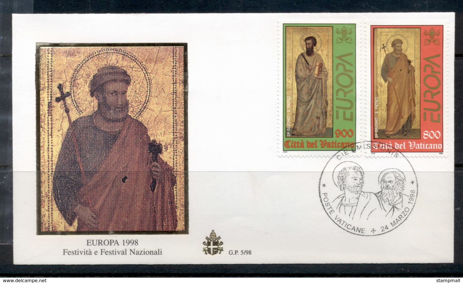 Vatican 1998 Europa Feasts Of Sts. Peter & Paul FDC - FDC