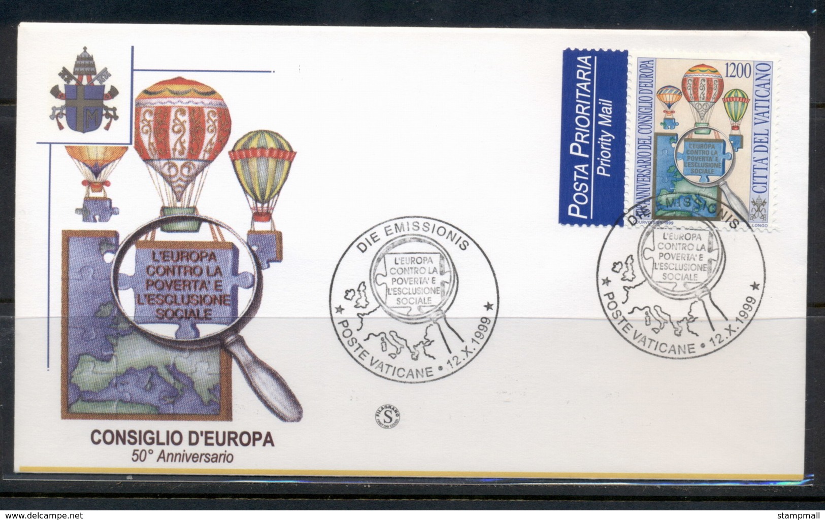 Vatican 1999 Council Of Europe FDC - FDC