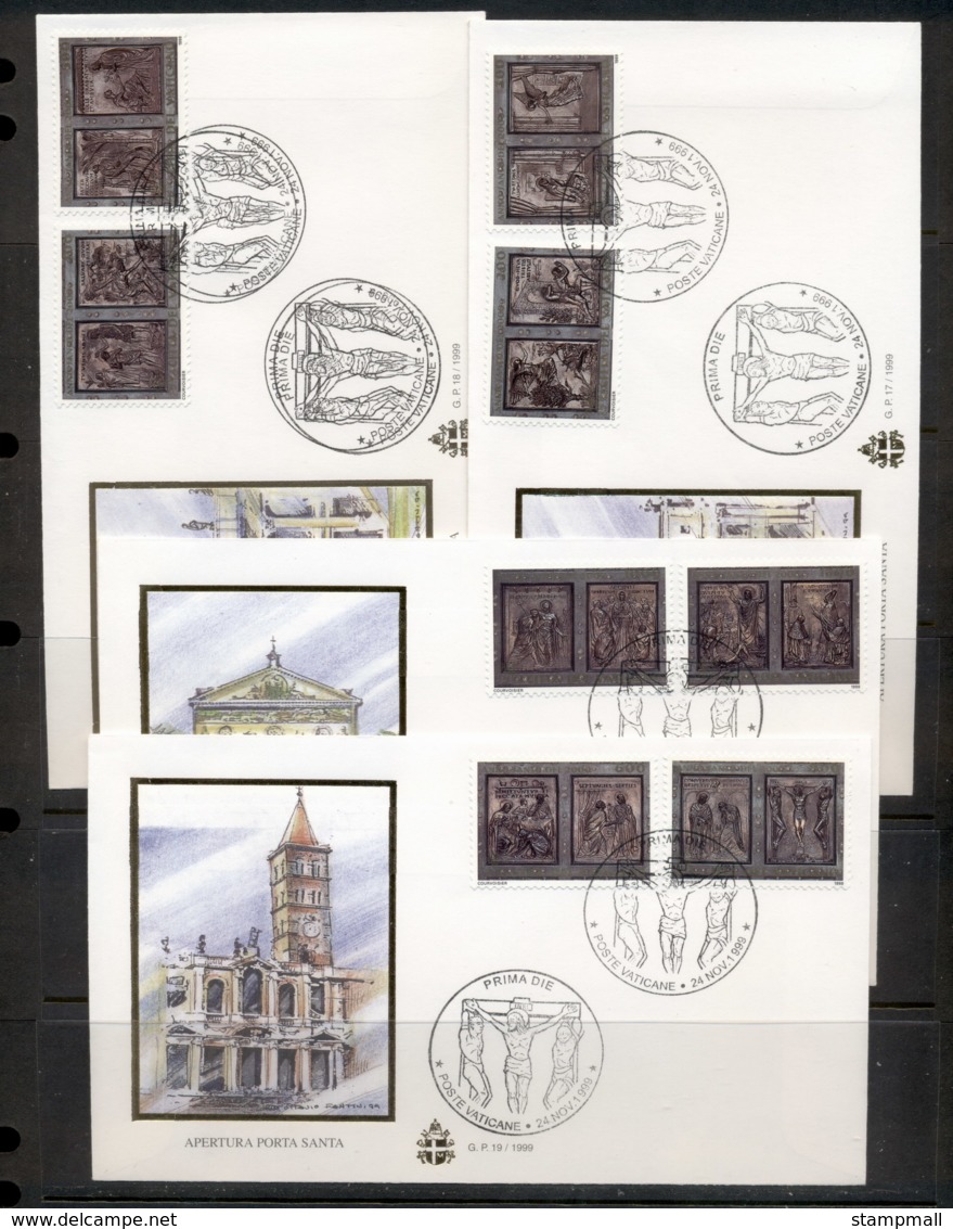 Vatican 1999 Panels Of Holy Door 4x FDC - FDC