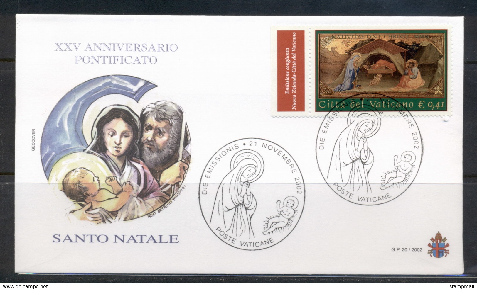 Vatican 2002 Nativity FDC - FDC