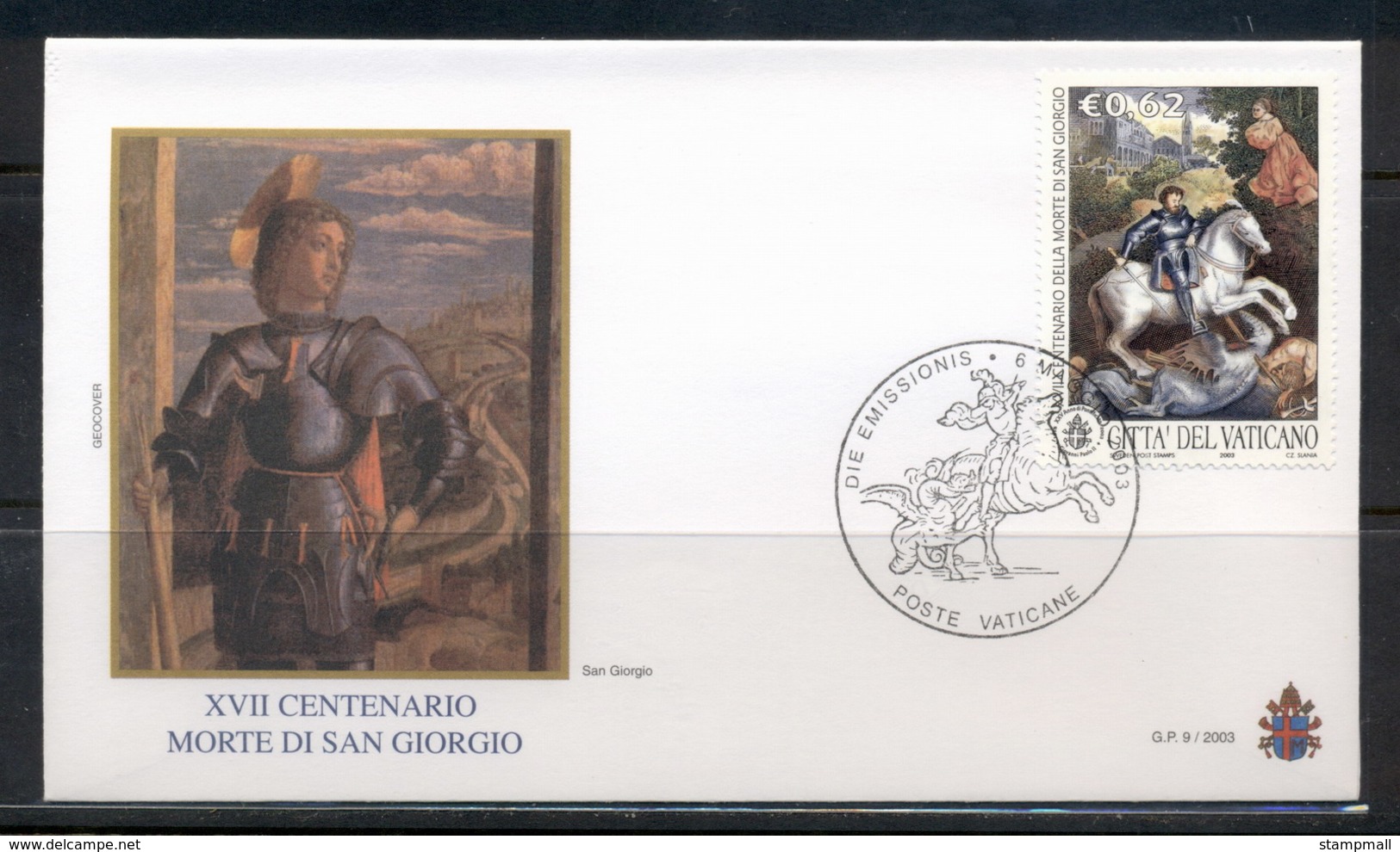 Vatican 2003 Martyrdom Of St George FDC - FDC