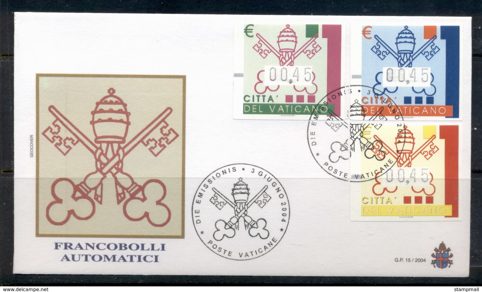 Vatican 2004 Arms FRAMA FDC - FDC