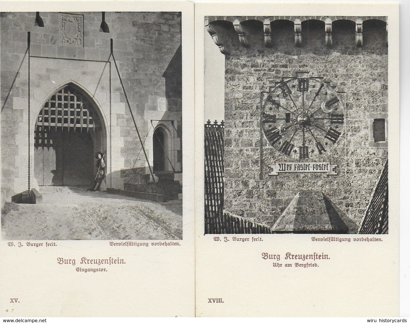 AK 0278  Burg Kreuzenstein ( W. J. Burger ) - Konvolut Von 11 Karten Um 1920 - Korneuburg