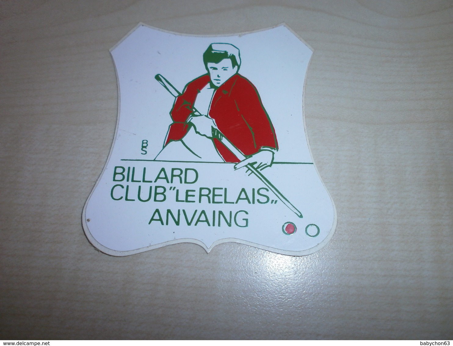 Autocollant Ancien  ANVAING  Billard Club "le Relais" - Autres & Non Classés