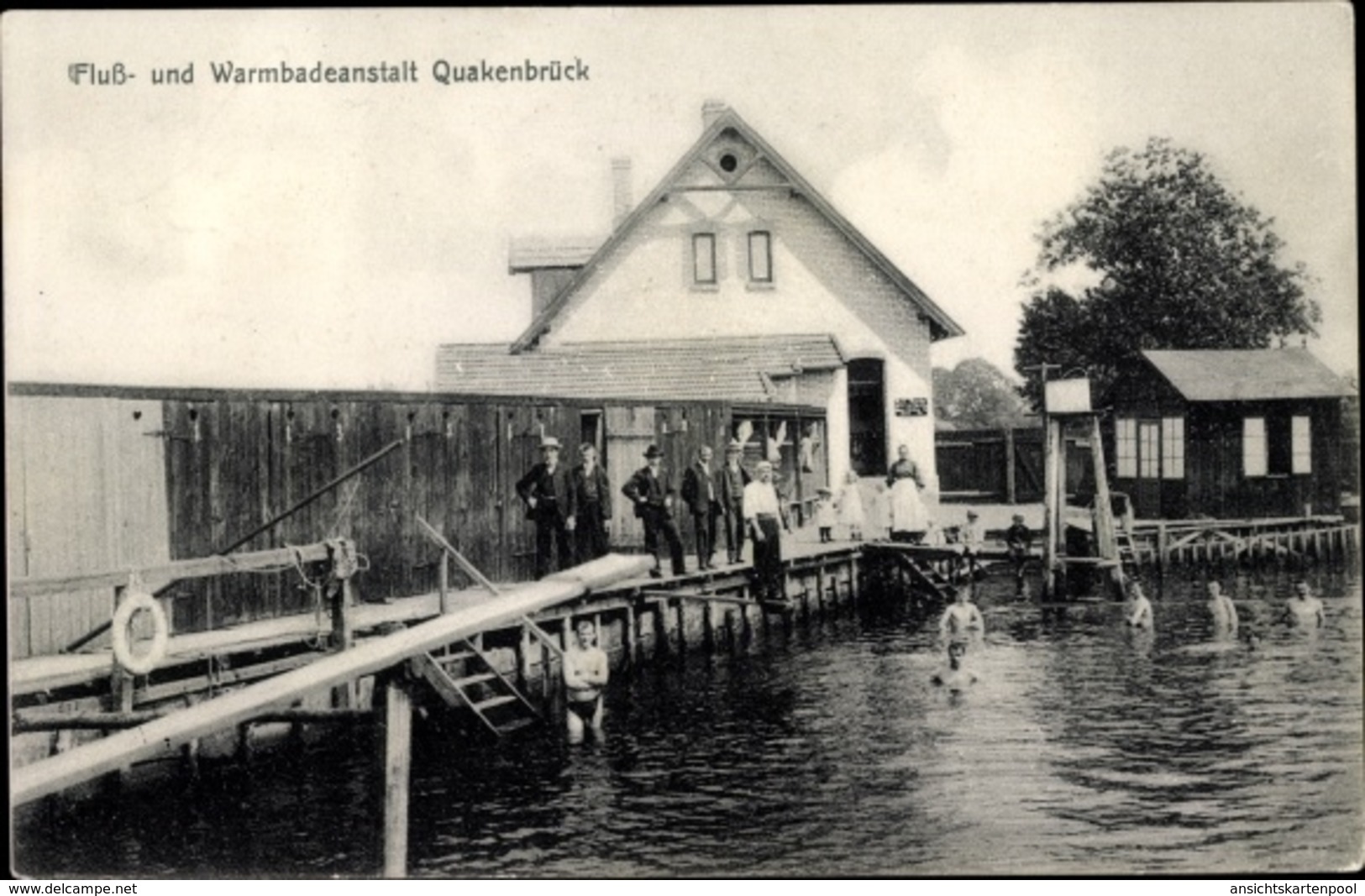 Cp Quakenbrück In Niedersachsen, Fluss Und Warmbadeanstalt - Sonstige & Ohne Zuordnung