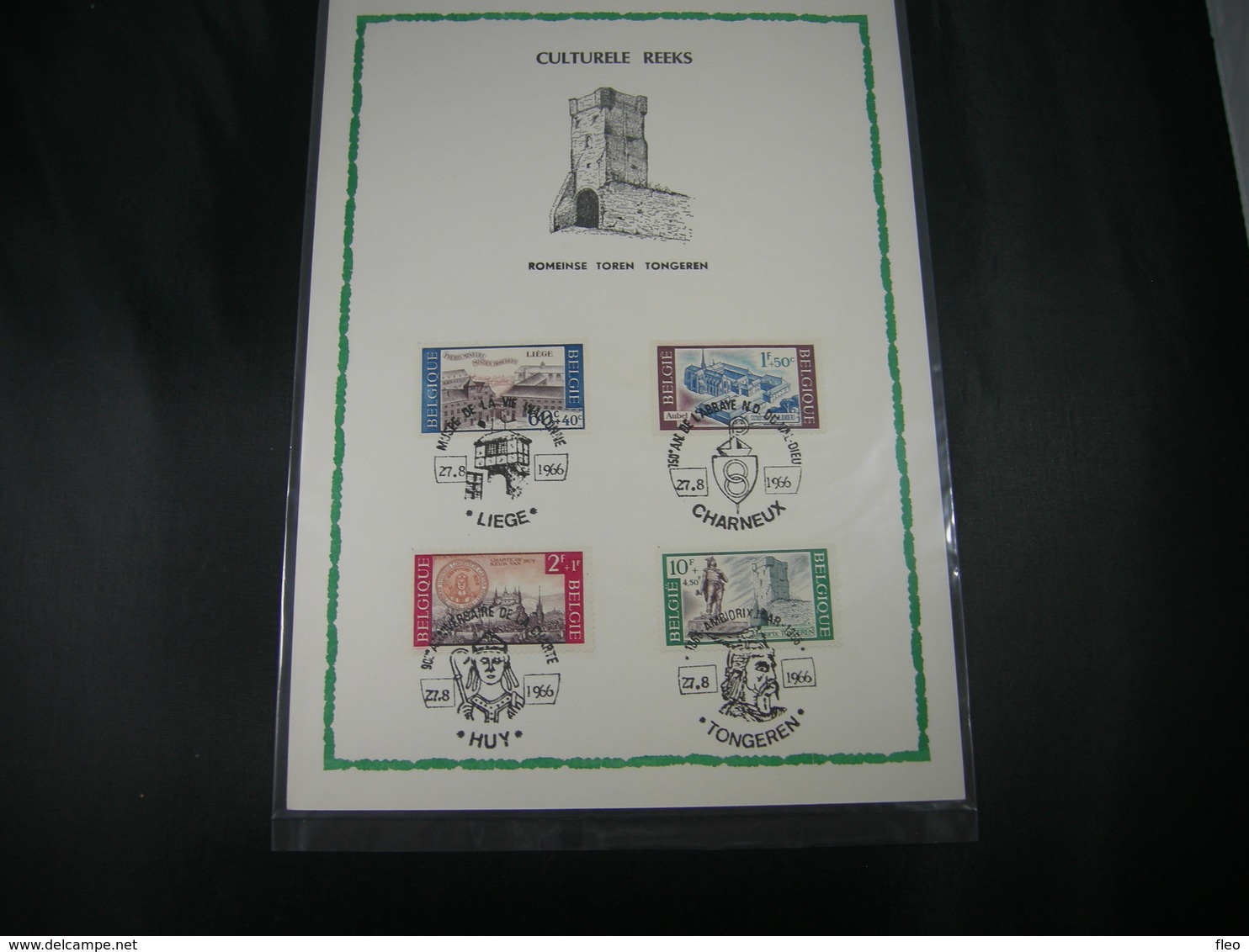 BELG.1966 1385 1386 1387 & 1388 FDC Filatelia Cards: " Culturele / Culturelle " - 1961-1970