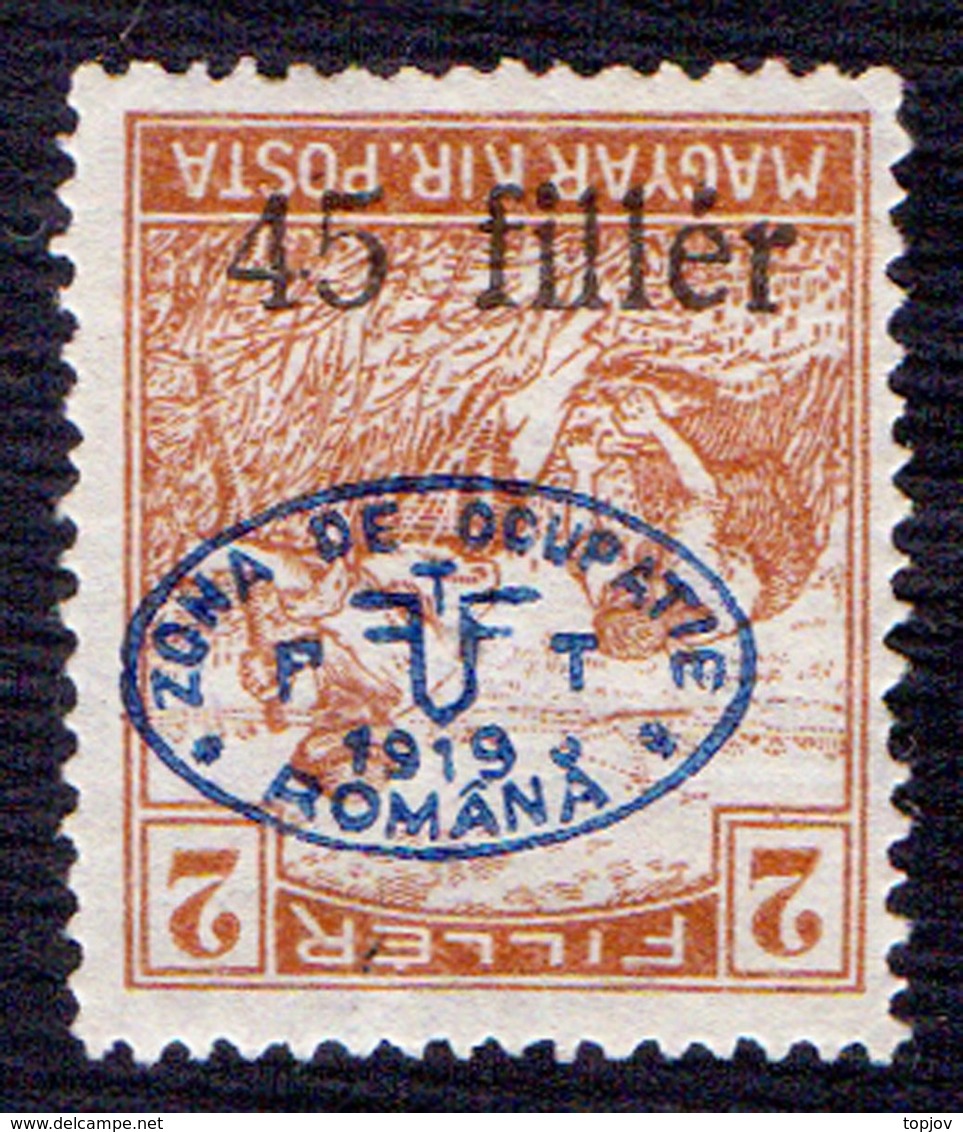 HUNGARY  -ROMANIA - DEBRECZEN Occupate - ERROR INVERT. Ovpt - **MNH - 1919 - Debreczen