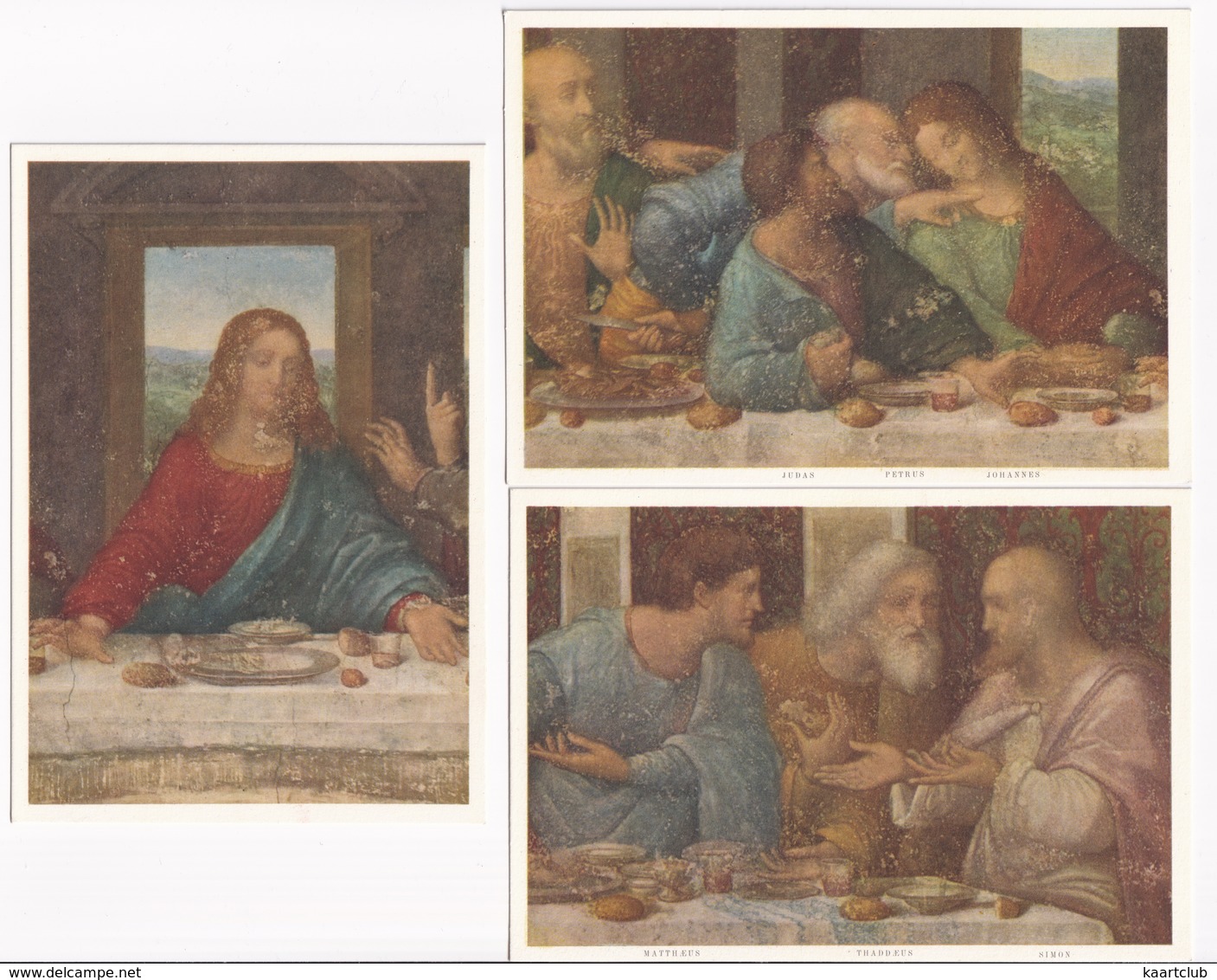 3 POSTCARDS - LEONARDO DA VINCI: L'Ultima Cena, Il Redentore  - Refettorio Di S. M. Delle Grazie - Milano (Milan)