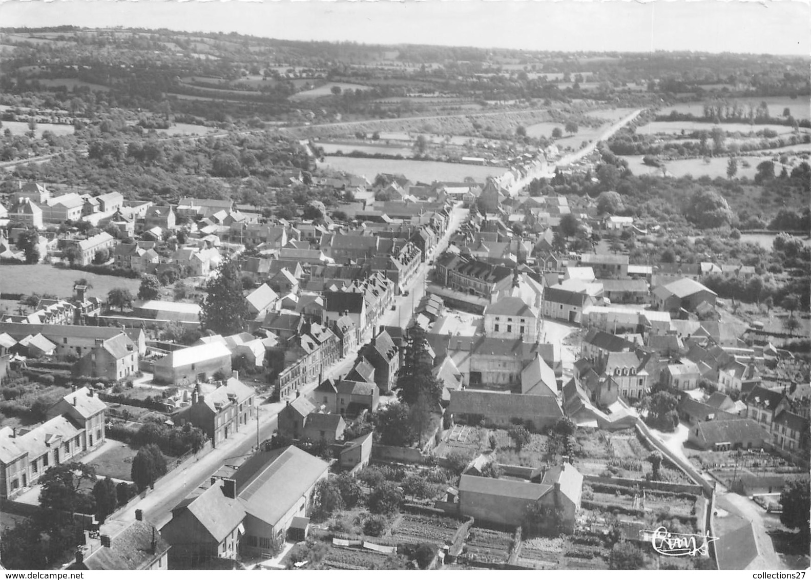 61-LE-MERLERAULT-  VUE GENERALE AERIENNE ROUTE DE GRANVILLE - Le Merlerault