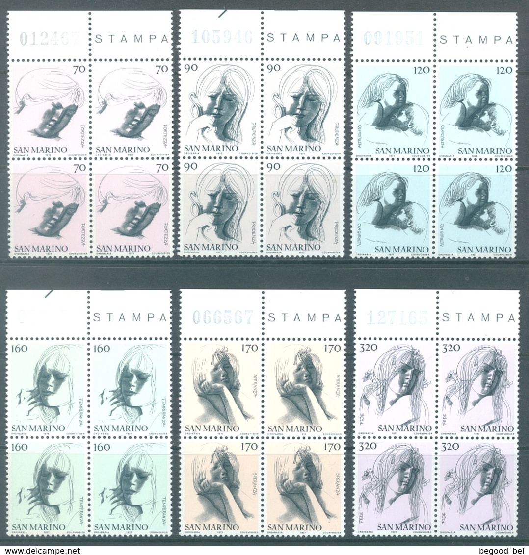 SAN MARINO - 1976-1980 - MNH/** BLOC OF 4  - LOT -  Sa S.186 S.191 S.208 S.209  - Lot 19931 - VALUE 29 EUR - Collections, Lots & Séries