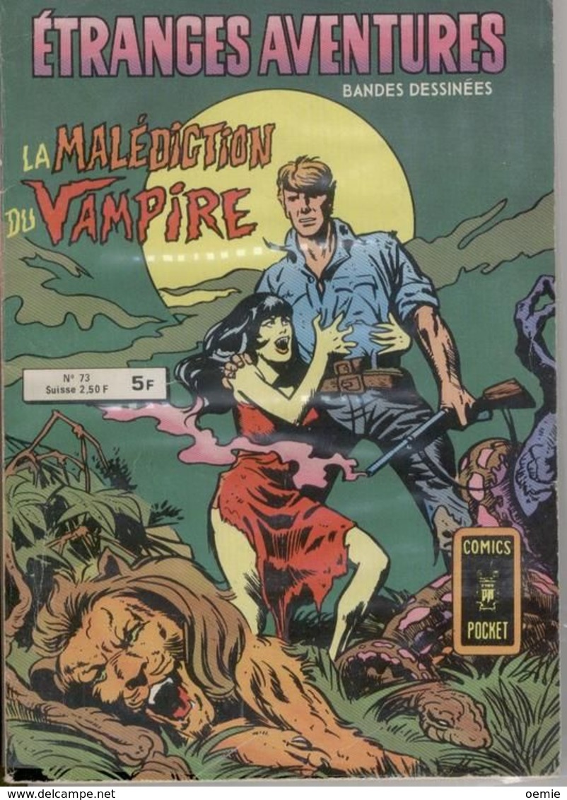 Etranges Aventures  N° 73  °°°°  La Malediction Du Vampire - Etrange Aventure