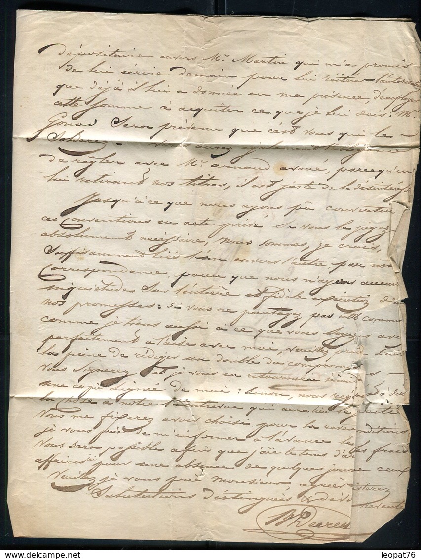 Suisse - Lettre ( Avec Texte ) De Genève Pour La France En 1838 , Voir Griffe Et Cachets - Prix Fixe - Réf JJ 131 - ...-1845 Vorphilatelie