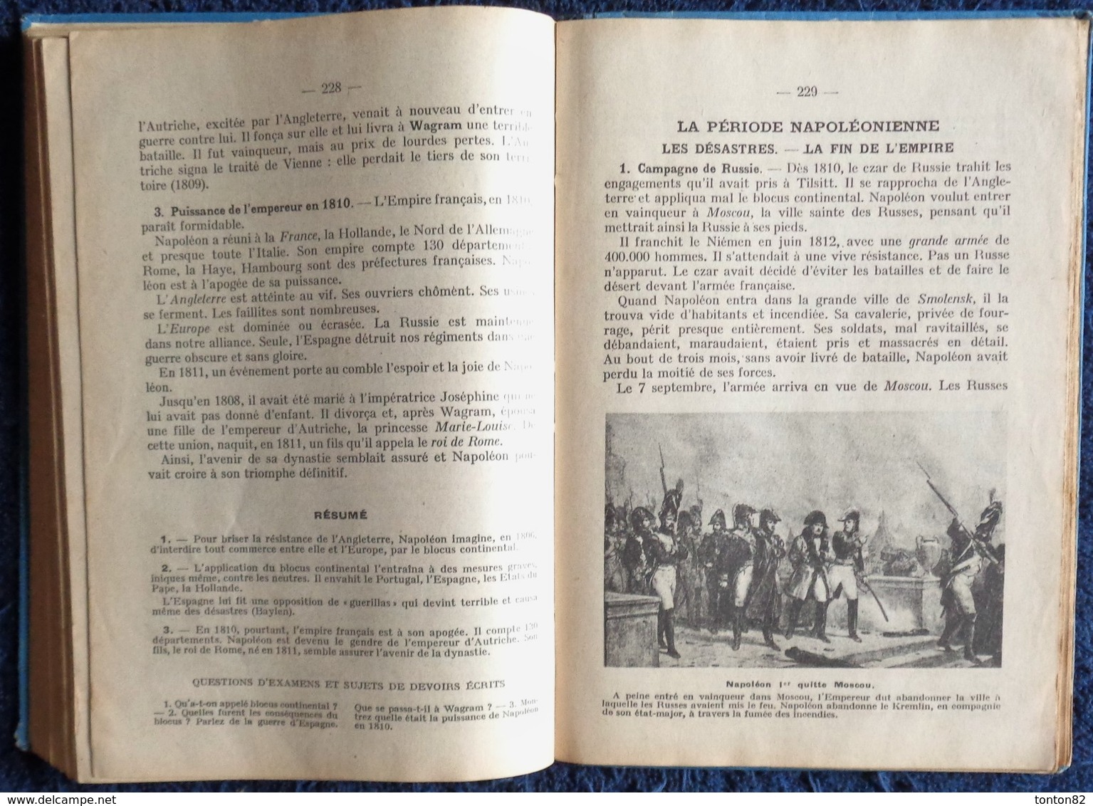 Gauthier et Deschamps - Cours d' HISTOIRE DE FRANCE - Certificat d'études - Hachette - ( 1923 ) .