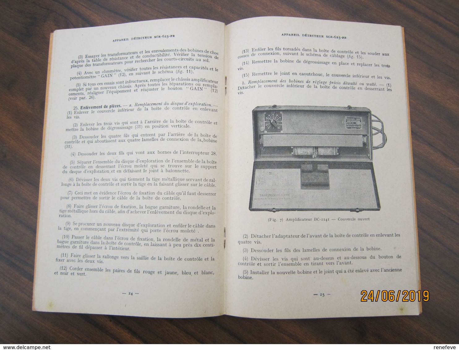 Manuel Technique Détecteur De Mines   Scr 625 Fr  De 45 Pages           ---------------------------------------19 Meni - France