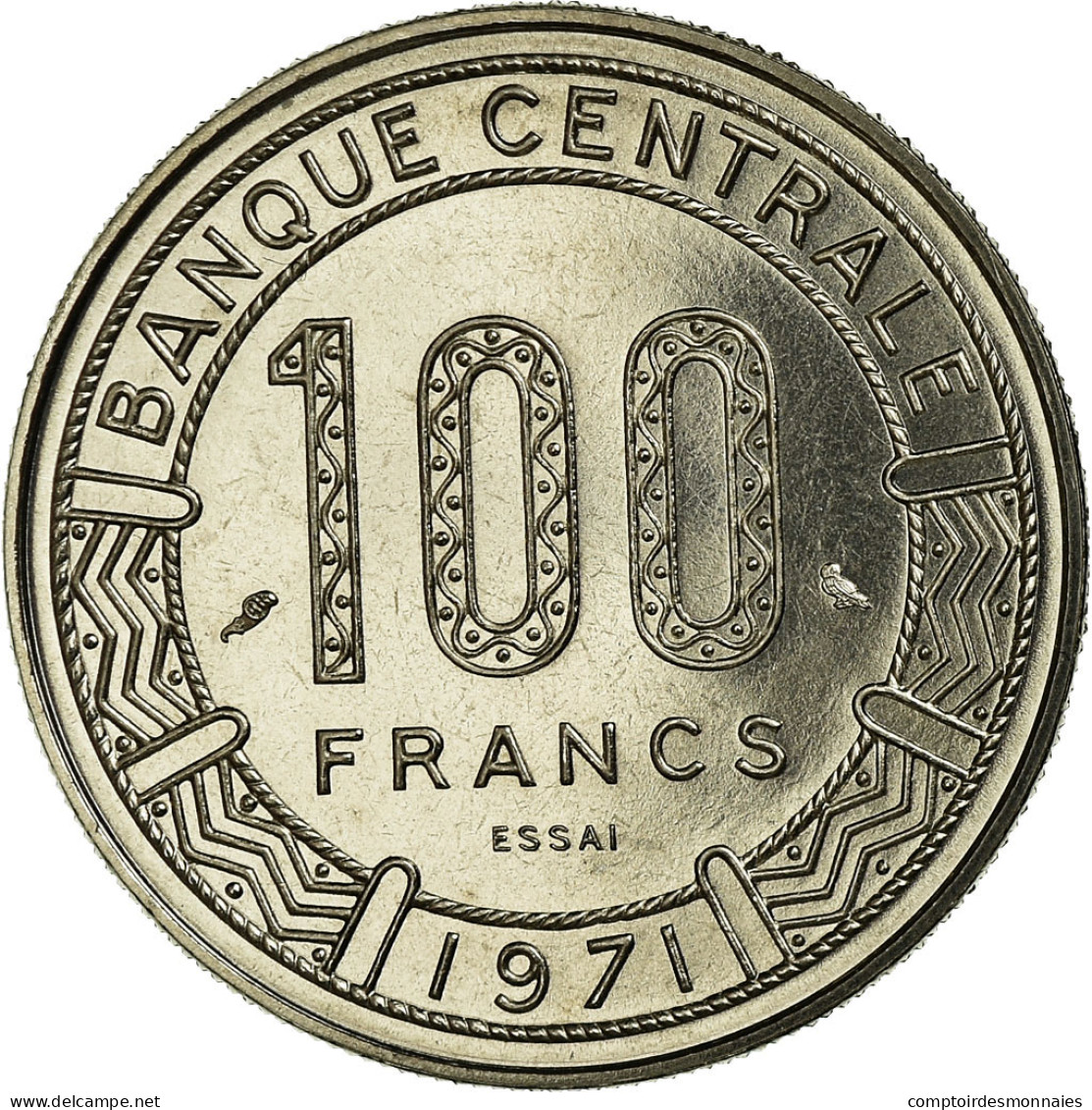 Monnaie, Chad, 100 Francs, 1971, Paris, ESSAI, FDC, Nickel, KM:E3 - Tsjaad