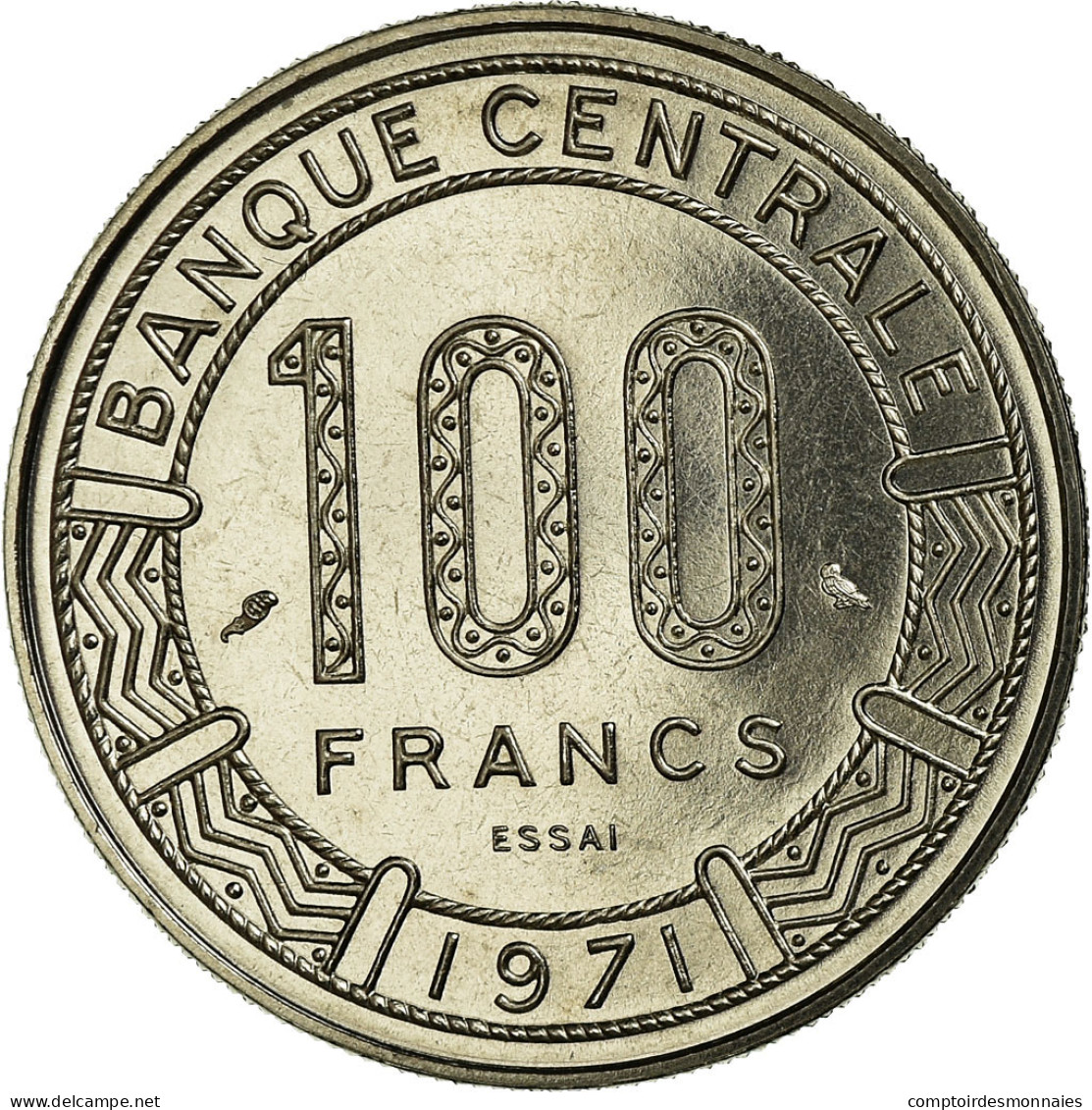 Monnaie, Chad, 100 Francs, 1971, Paris, ESSAI, FDC, Nickel, KM:E3 - Tchad