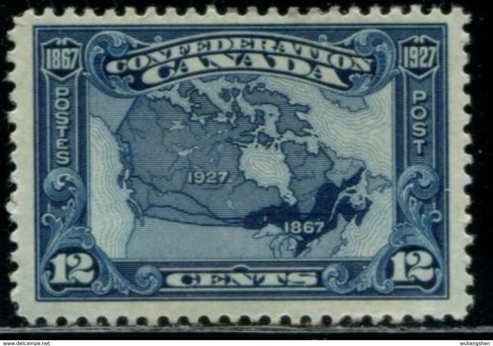 AS6032 Canada 1927 National Map 1V MLH MNH - Francobolli