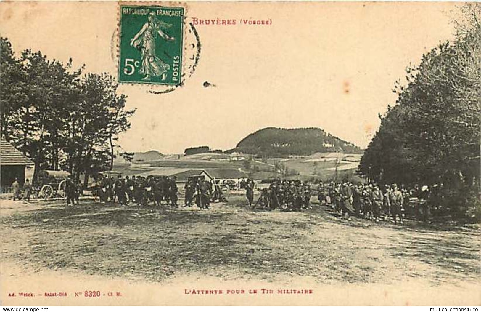 #110719 - 88 BRUYERES L'attente Pour Le Tir Militaire - Militaria Arme - Bruyeres