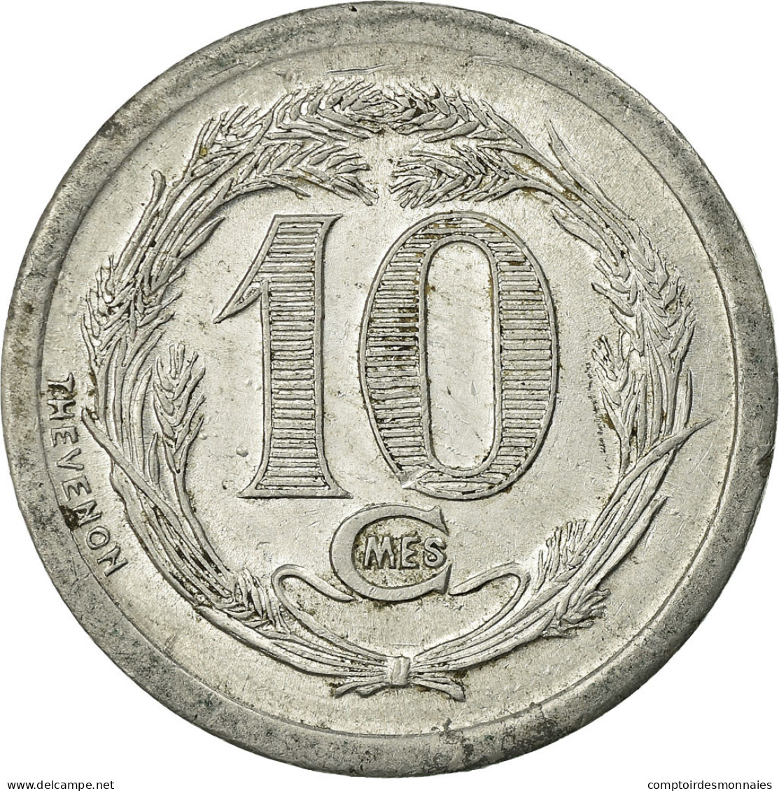 Monnaie, France, Syndicats Des Hôtels Et Cafés, Carpentras, 10 Centimes, SUP - Monétaires / De Nécessité