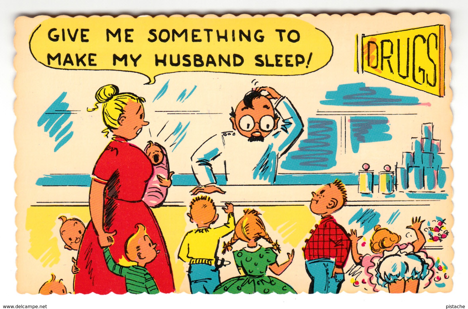 Comics Humor Comic Comique Humour - Make My Husband Sleep - Drugs - Unused - 2 Scans - Humor