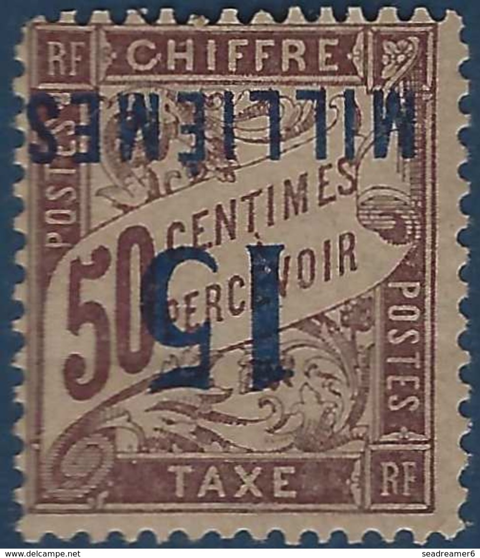 France Colonies Port Said Taxe N°8a* 15c /50c Variété Surcharge Renversée - Nuovi