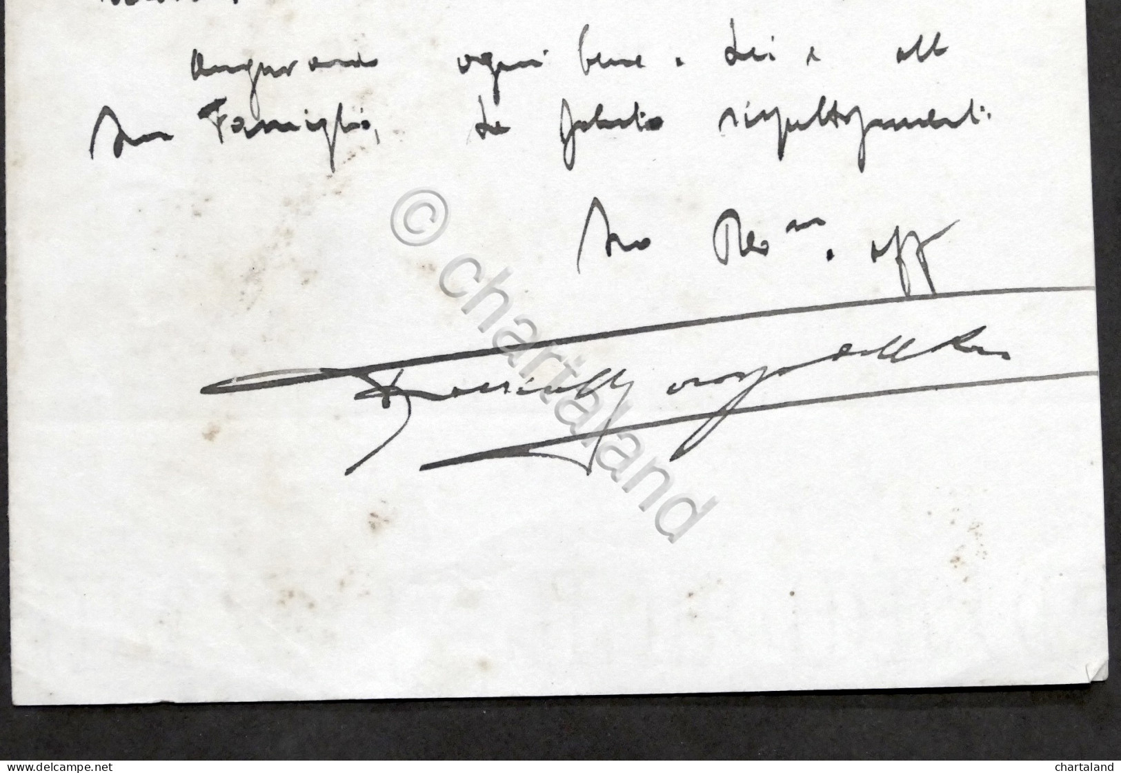 Lettera Manoscritta E Autografo Del Generale Federico Morozzo Della Rocca - 1923 - Altri & Non Classificati