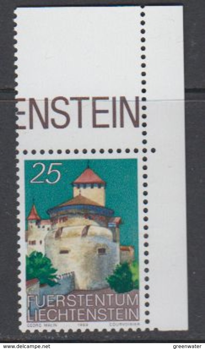 Liechtenstein 1989 Castle Vaduz 1v (corner) ** Mnh (43449C) - Ongebruikt