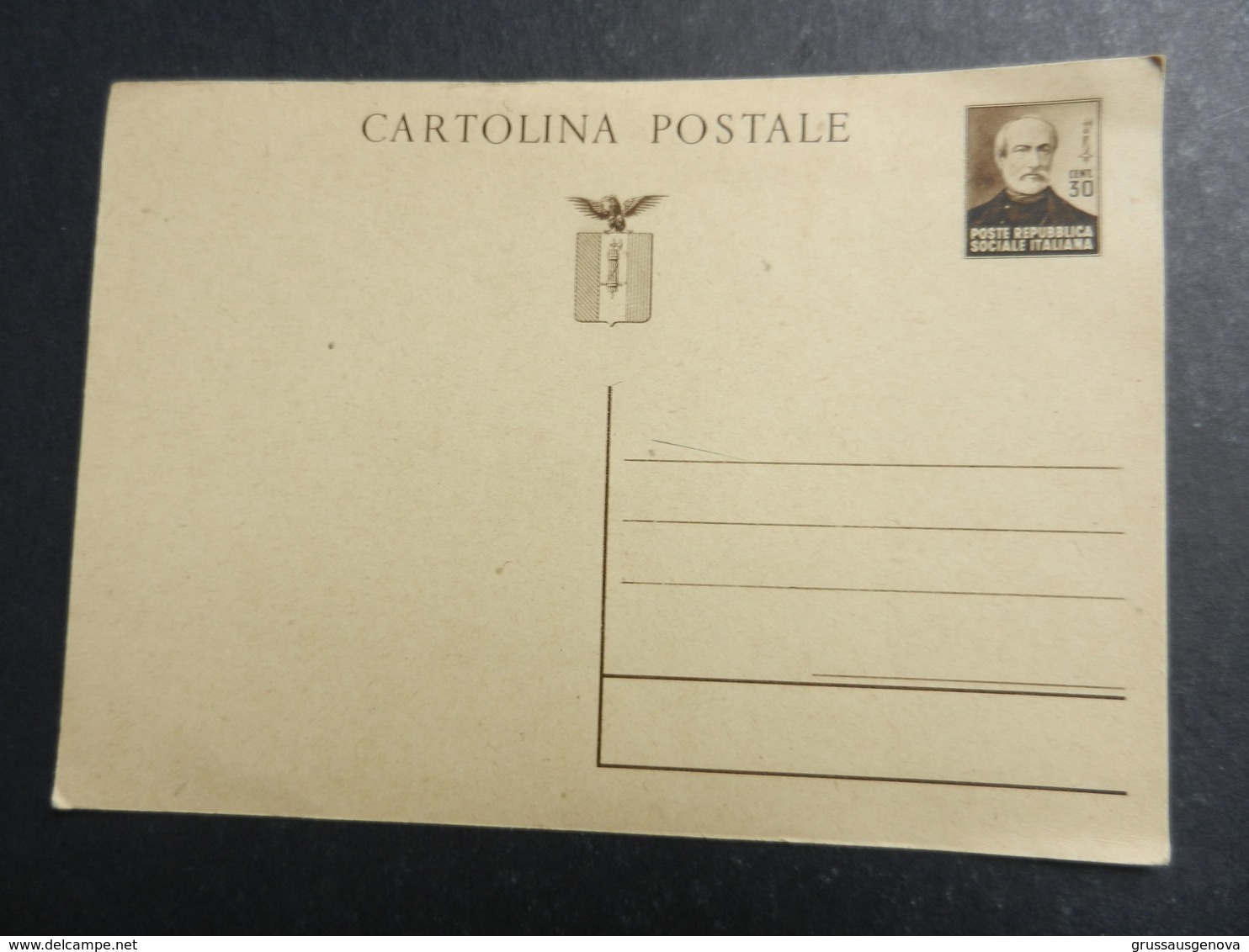 19955) REPUBBLICA SOCIALE ITALIANA CARTOLINA POSTALE 30 CENTESIMI MAZZINI NON VIAGGIATA - Stamped Stationery