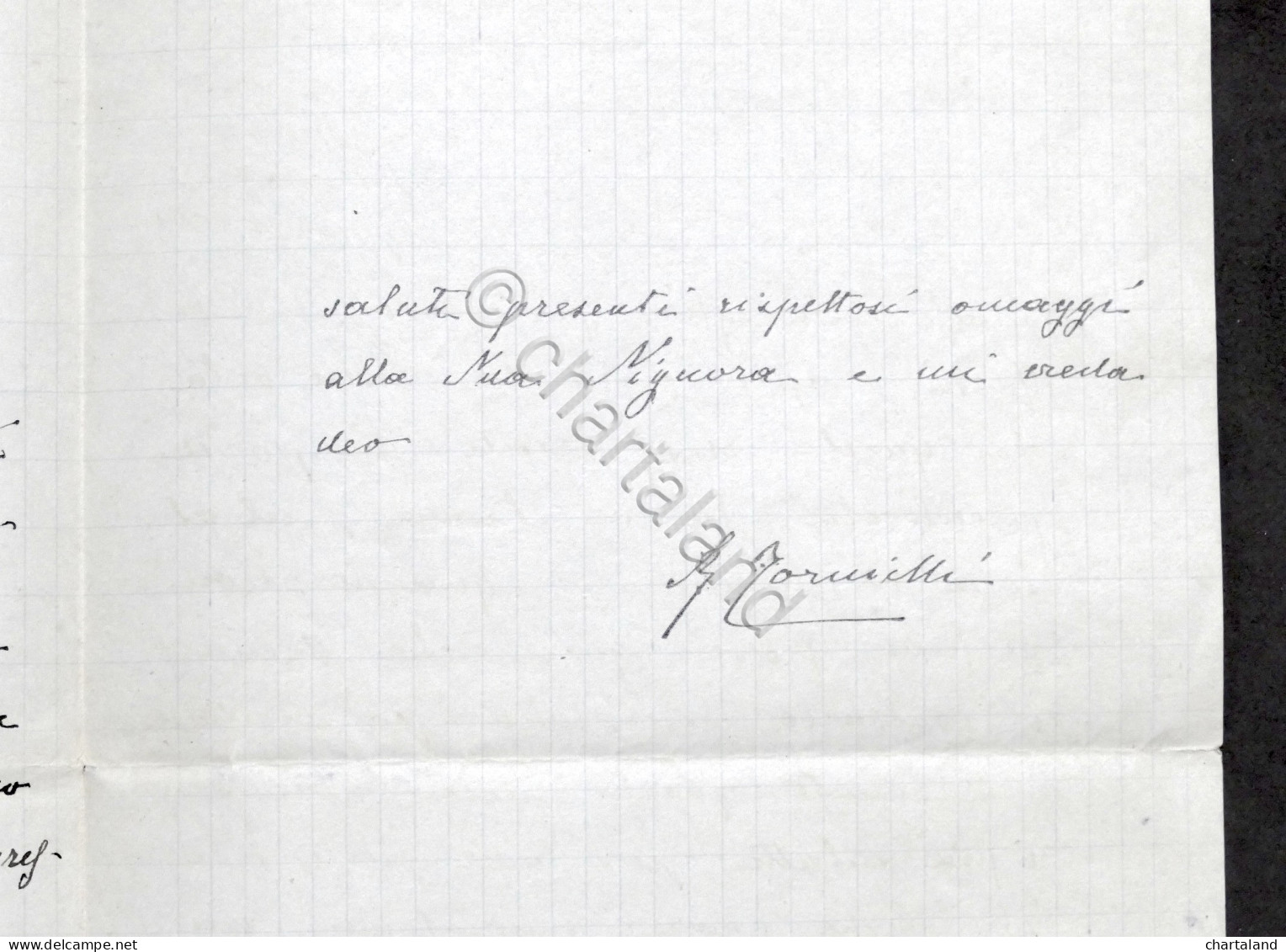 Lettera Manoscritta E Autografo Del Deputato Rinaldo Tornielli - 1896 - Altri & Non Classificati