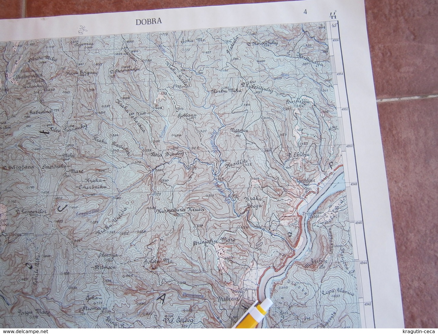 1953 DOBRA SERBIA JNA YUGOSLAVIA ARMY MAP MILITARY CHART PLAN PLAVIŠEVICA STARO SELO TISOVICA GOLUBINJE STUBEJ AJBENTAL