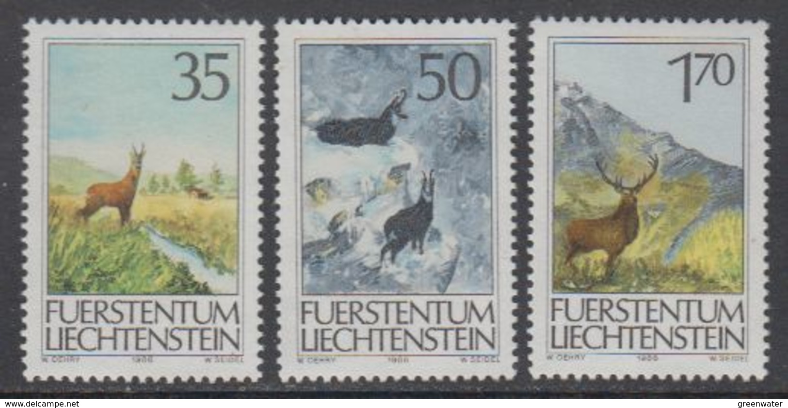 Liechtenstein 1986 Jagd I 3v ** Mnh (43450) - Ongebruikt