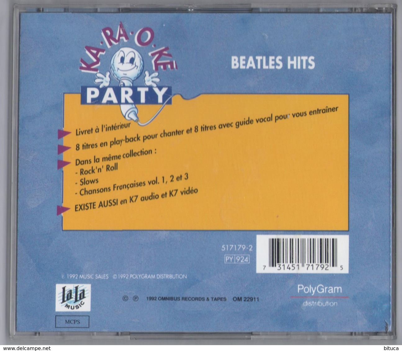 CD 8 TITRES KARAOKé PARTY THE BEATLES HITS TRES BON ETAT & RARE - Collector's Editions