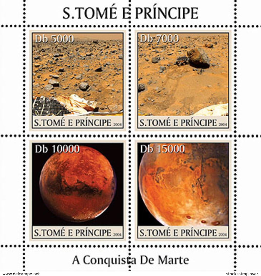 Sao  Tome 2004  Conquest Of Mars ,space - Sao Tome And Principe