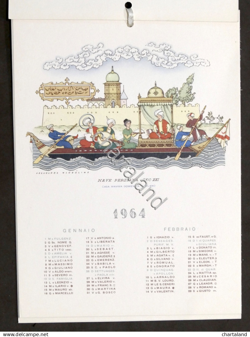 Calendario Storia Della Nave 1964 - Casa Mamma Domenica - Milano - Nicouline - Altri & Non Classificati