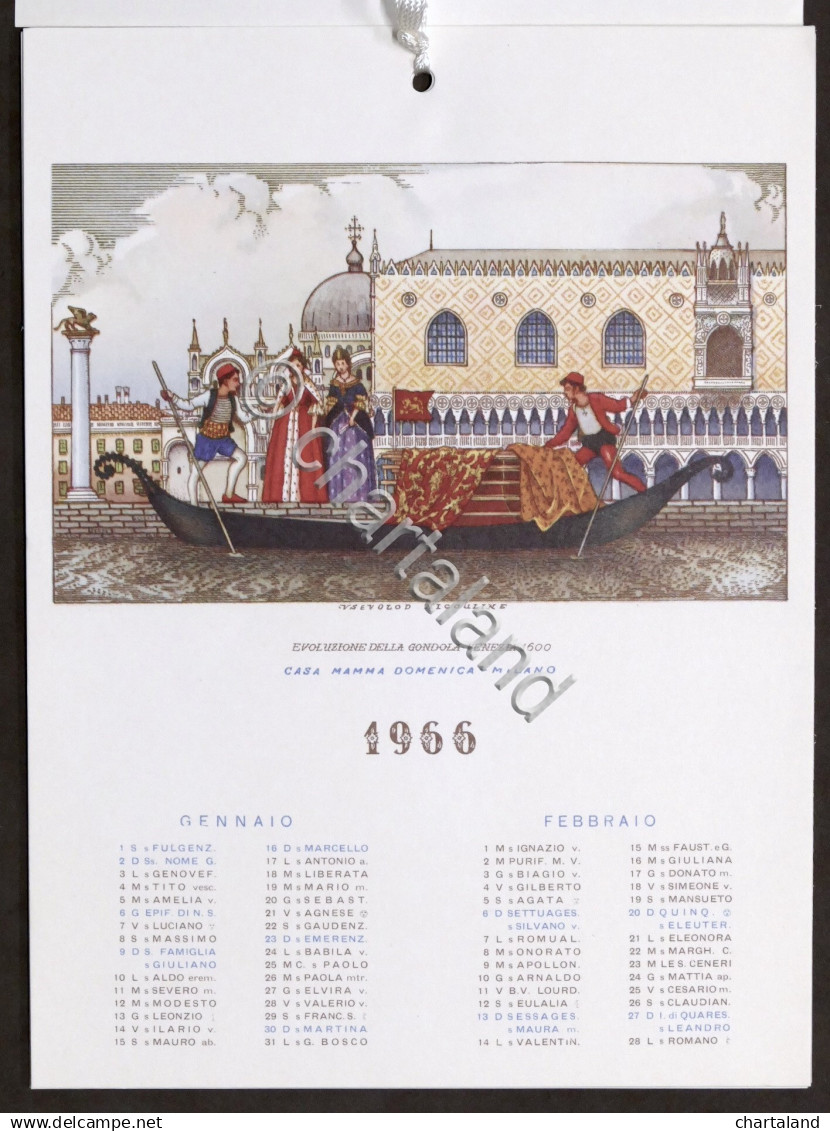 Calendario Storia Della Nave 1966 - Casa Mamma Domenica - Milano - Nicouline - Altri & Non Classificati