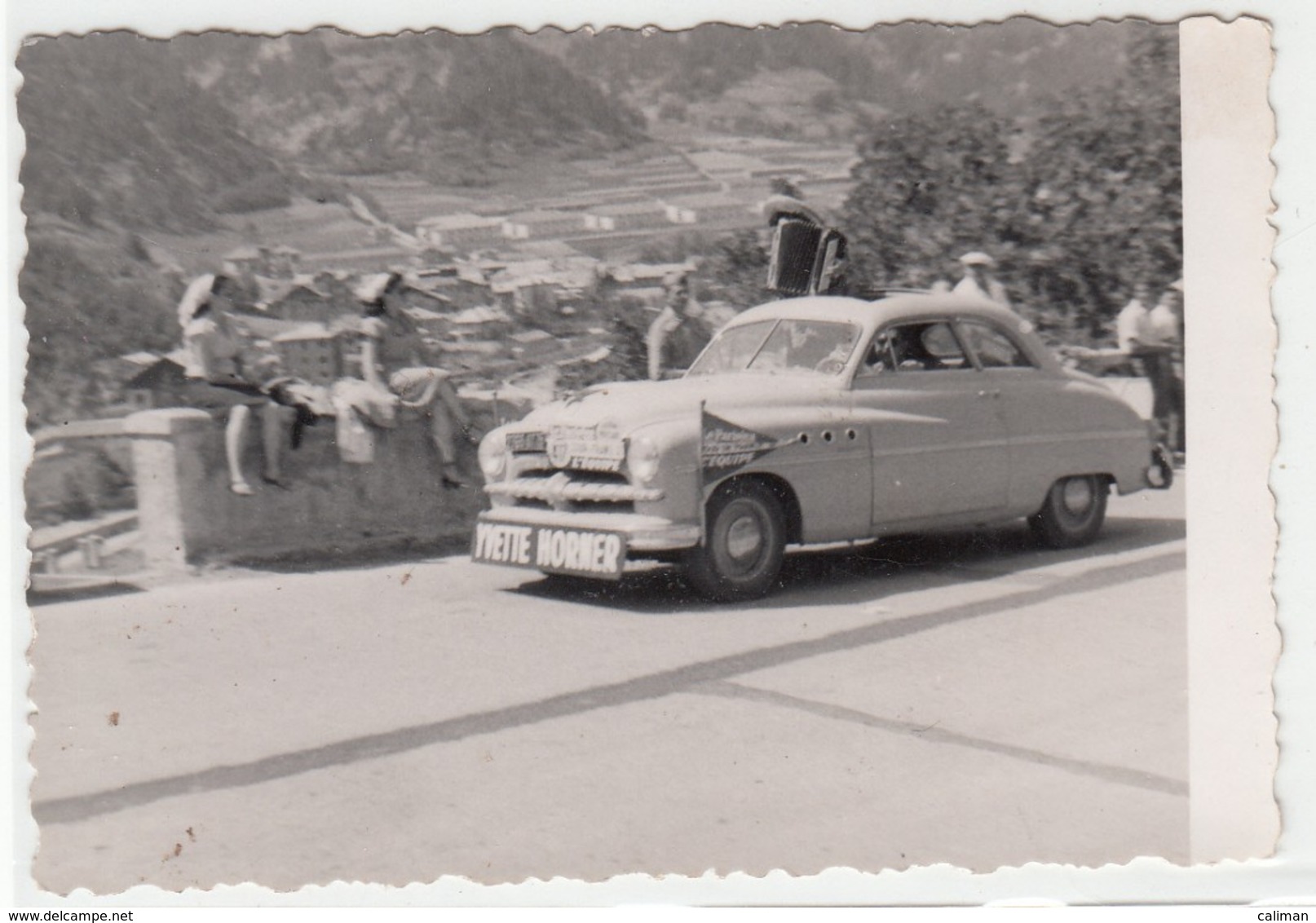 CICLISMO CYCLING TOUR DE FRANCE 1952 - FOTO ORIGINALE AUTO CAR ASSISTENZA - Automobili