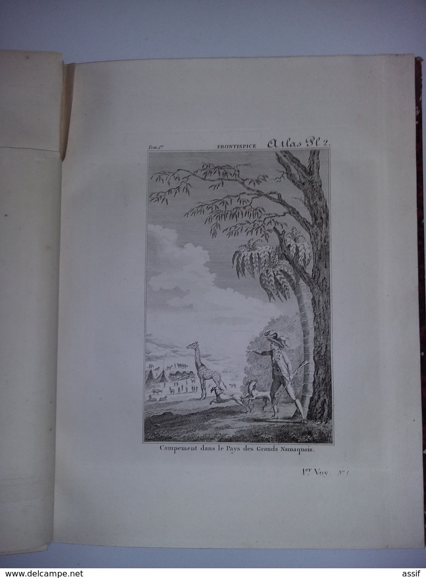 LE VAILLANT Voyage en Afrique  Atlas seul  Desray 1818  complet de ses 42 planches 1/2 rel.