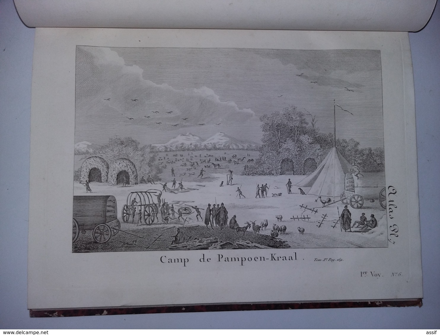 LE VAILLANT Voyage en Afrique  Atlas seul  Desray 1818  complet de ses 42 planches 1/2 rel.