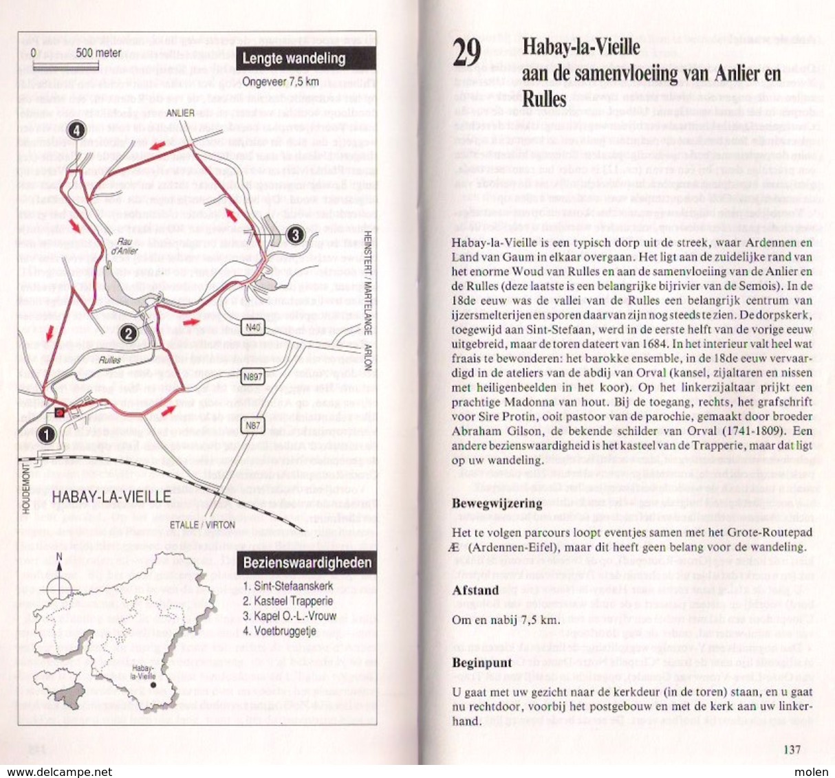 WANDELEN LANGS ARDENSE DORPEN Lannoo 143blz GIDS VOOR 30 WANDELINGEN Ardennen Raeren Chevron Nassogne Opont Villers Z335 - Other & Unclassified