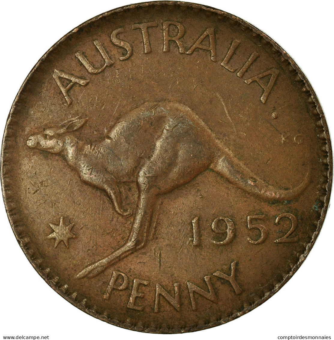 Monnaie, Australie, George VI, Penny, 1952, TTB, Bronze, KM:43 - Penny